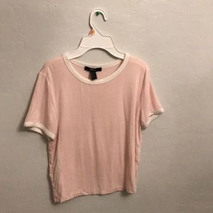 Pale pink cropped shirt